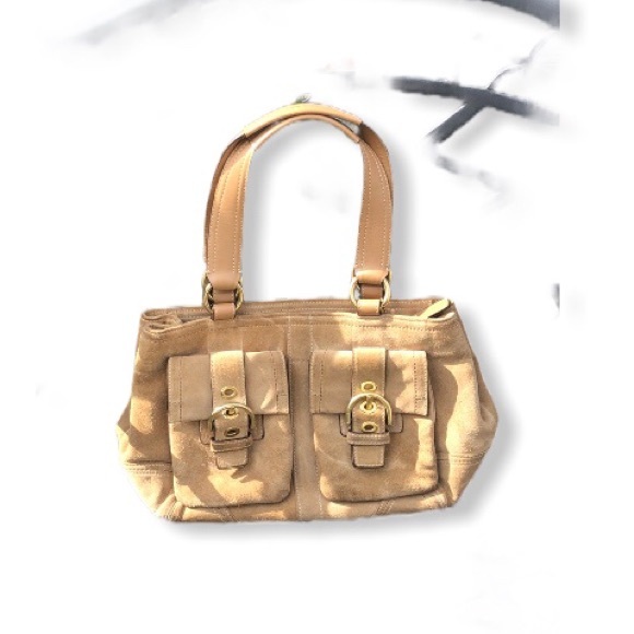 Coach Bag in tan suede - Picture 2 of 8